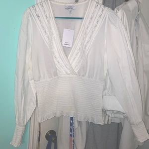 Lacey puff sleeve shirt & Other Stories
